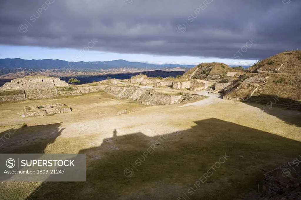 Archaelogical ruins of Monte Alban, ancient capital of the Zapotecs, Oaxaca, Mexico