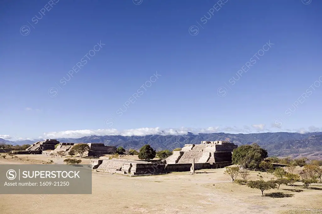 Archaelogical ruins of Monte Alban, ancient capital of the Zapotecs, Oaxaca, Mexico