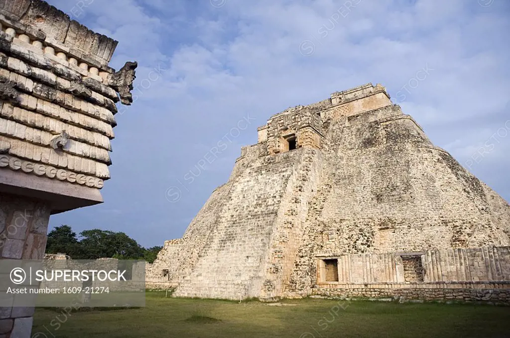 The Pyramid of Uxmal, Yuacatan, Mexico