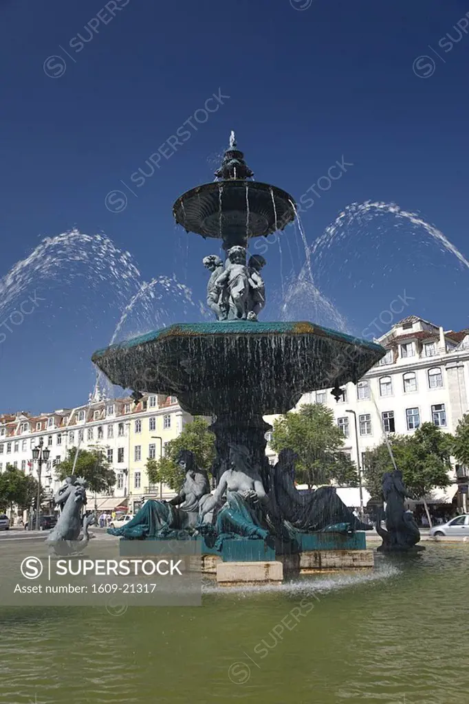 Praca do Pedro IV square Rossio Square, Lisbon, Portugal