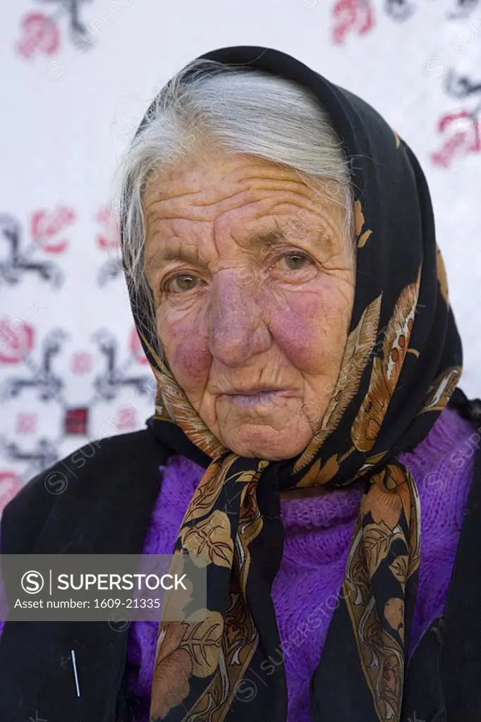 Local woman, Sinaia, Carpathian mountains, Transylvania, Romania
