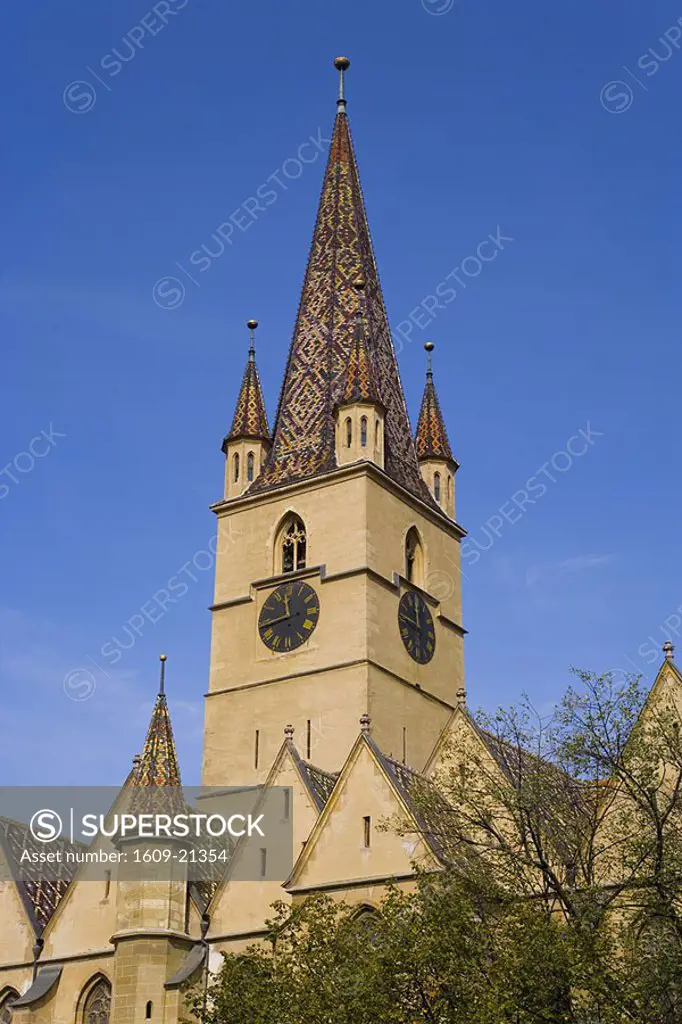Evangelical Church, Piata Huet, Sibiu, Transylvania, Romania
