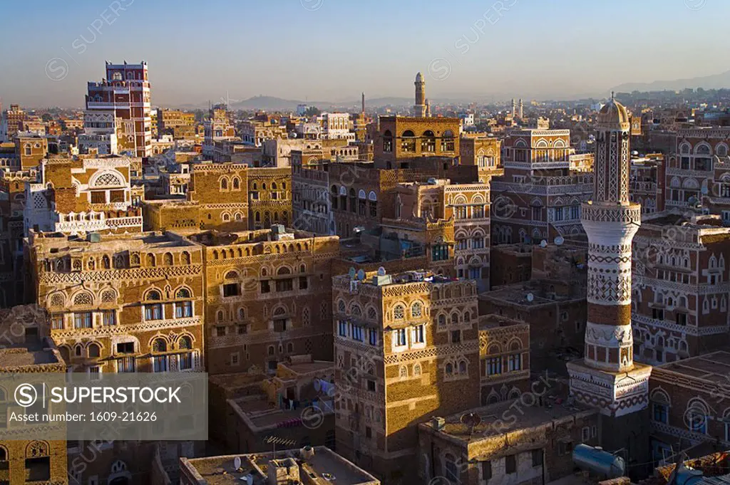 Skyline of Sanaa Unesco World Heritage City, Yemen
