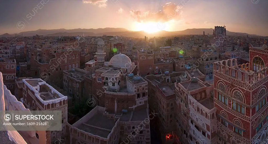 Skyline of Sanaa Unesco World Heritage City, Yemen