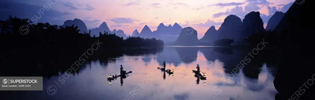 Cormorant fishermen Li River Yangshuo China