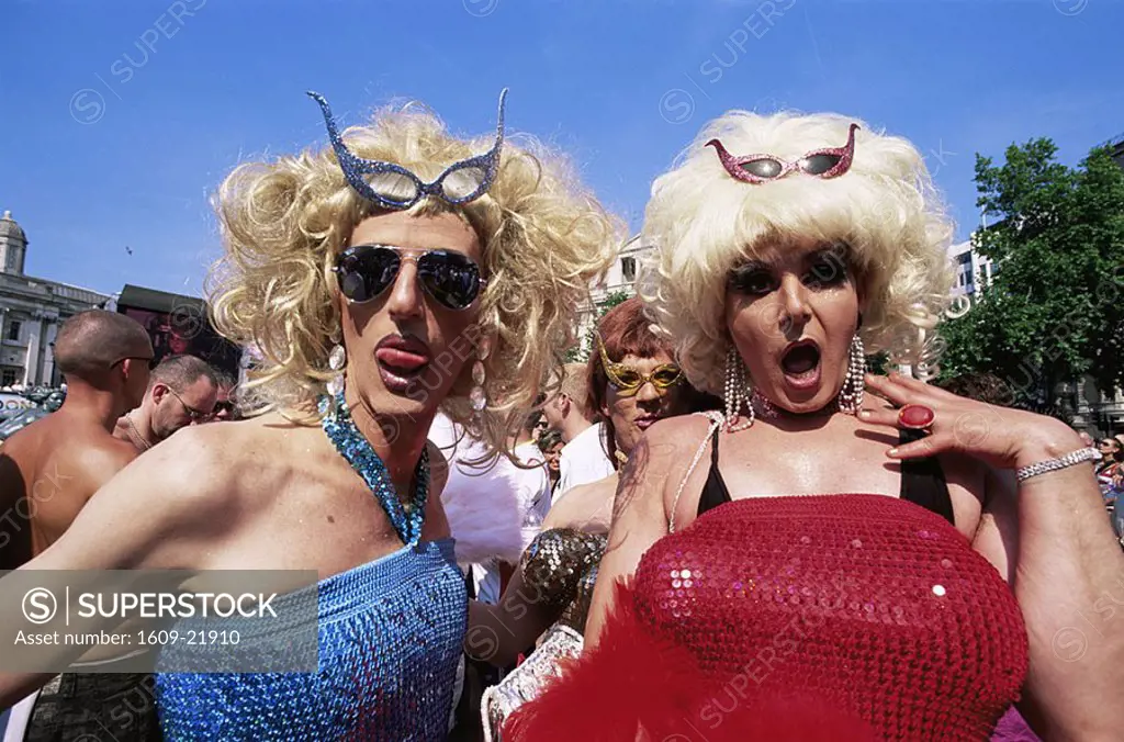 England,London,Annual Pride Festival Parade,Female Impersonators