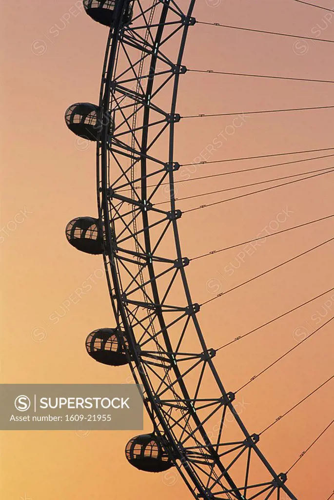 England, London, London Eye at Dawn