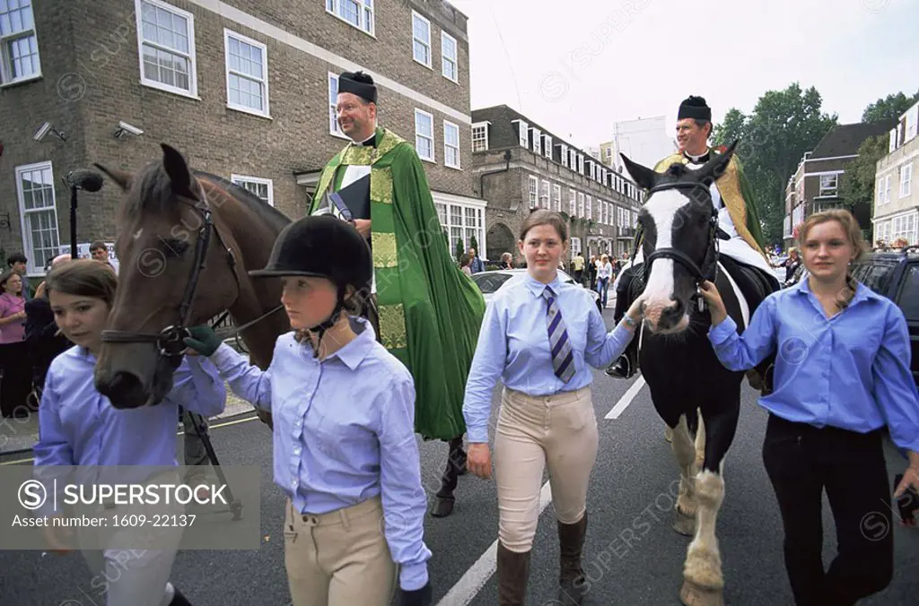 England, London, Hyde Park, St Johns Church, Blessing of the Horses Festival