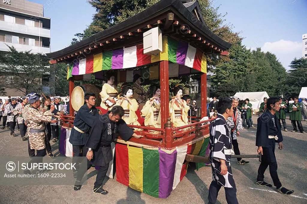 Japan, Tokyo, Parade Scene, Jidai Matsuri Festival, Sensoji Temple Asakusa
