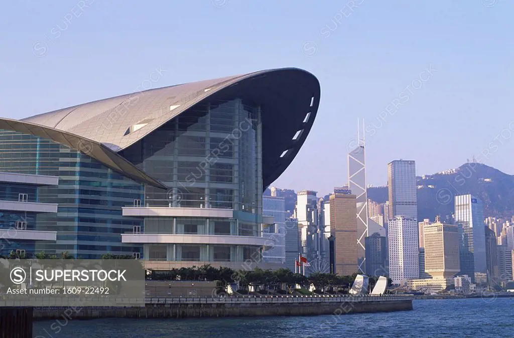 China, Hong Kong, Hong Kong Convention Centre & City Skyline