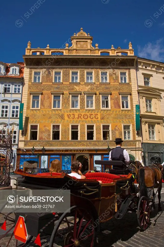 Horse drawn carriage, Old town, Prague, Czech Republic