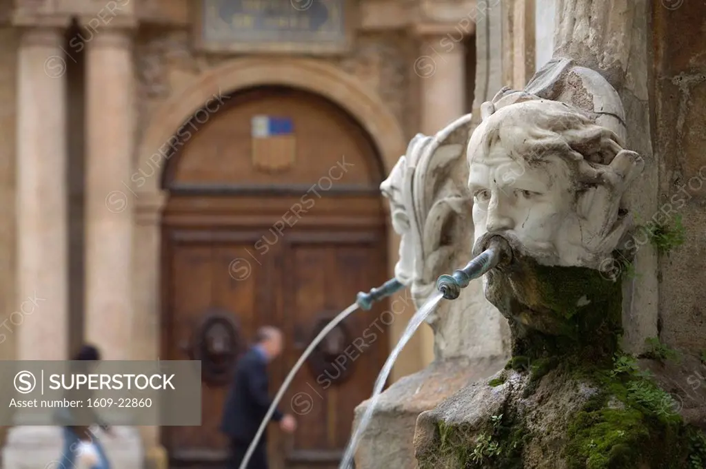Fountain Detail, Place de l´Hotel de Ville, Aix-En-Provence, Provence, France