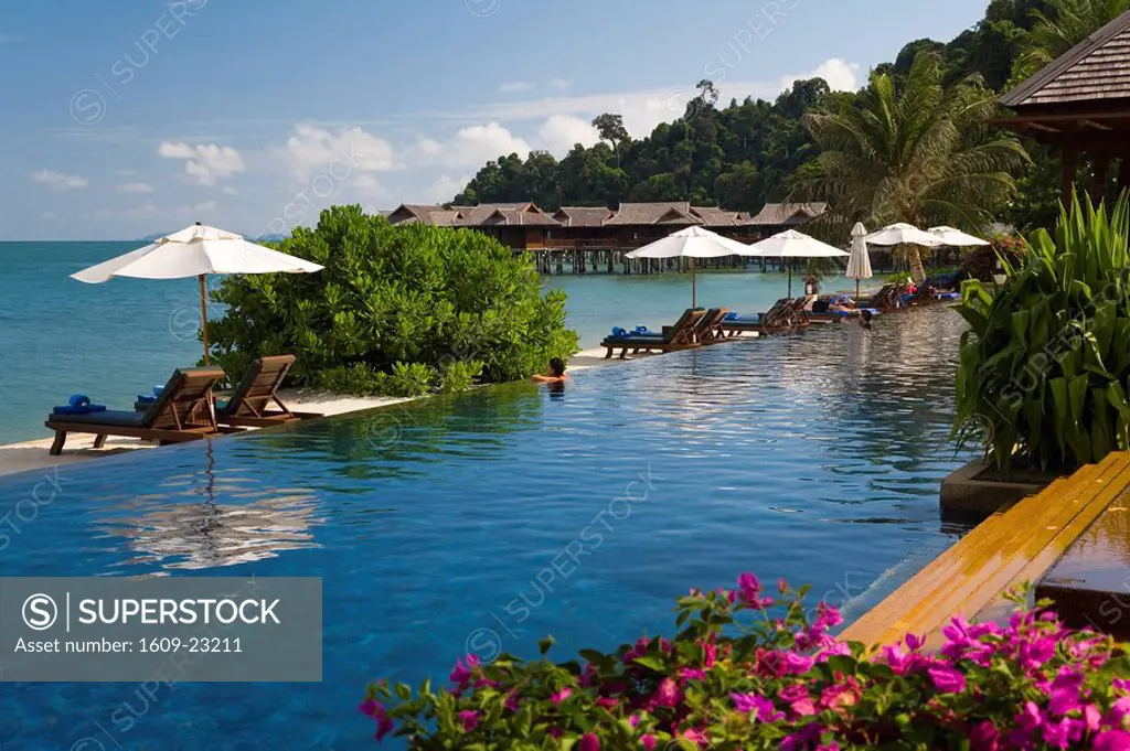 Infinity swimming pool, Pangkor Laut, Malaysia