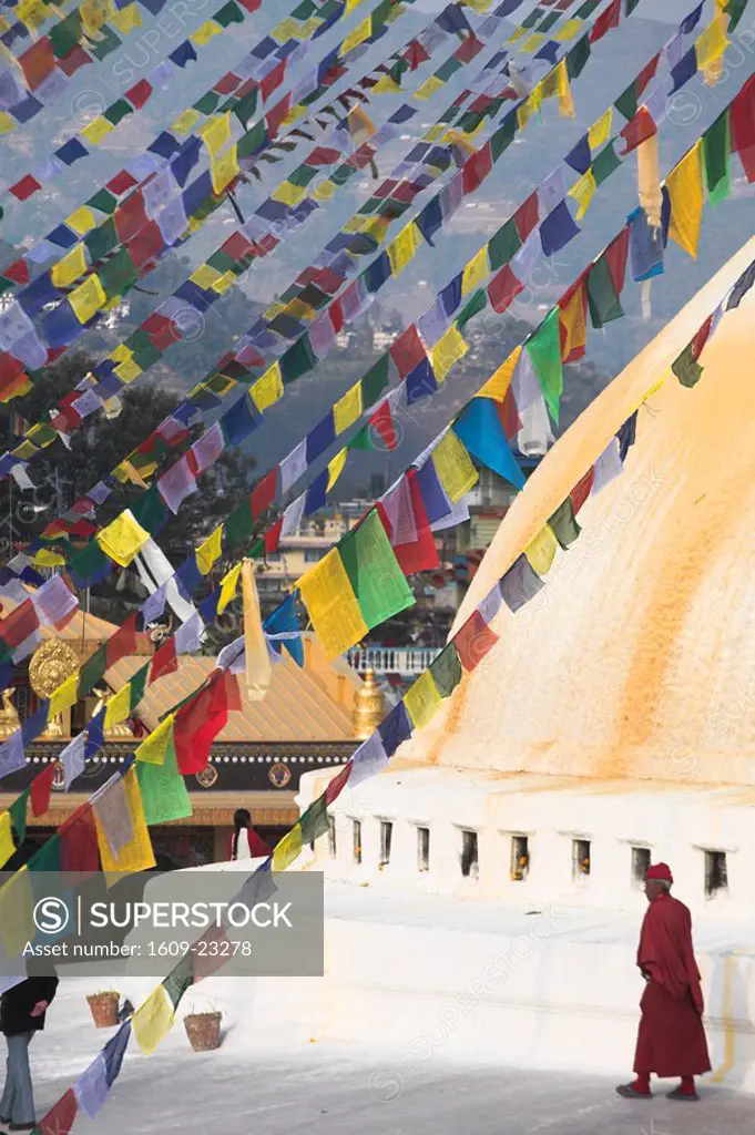 Nepal, Kathmandu, Bodhnath Buddhist stupa, Lhosar Tibetan and Sherpa New Year festival
