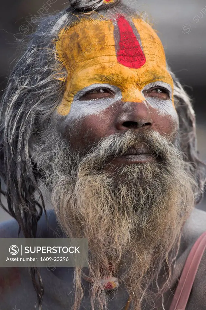 Nepal, Kathmandu, Pashupatinath Temple, Shivaratri festival, Sadhu Holy man