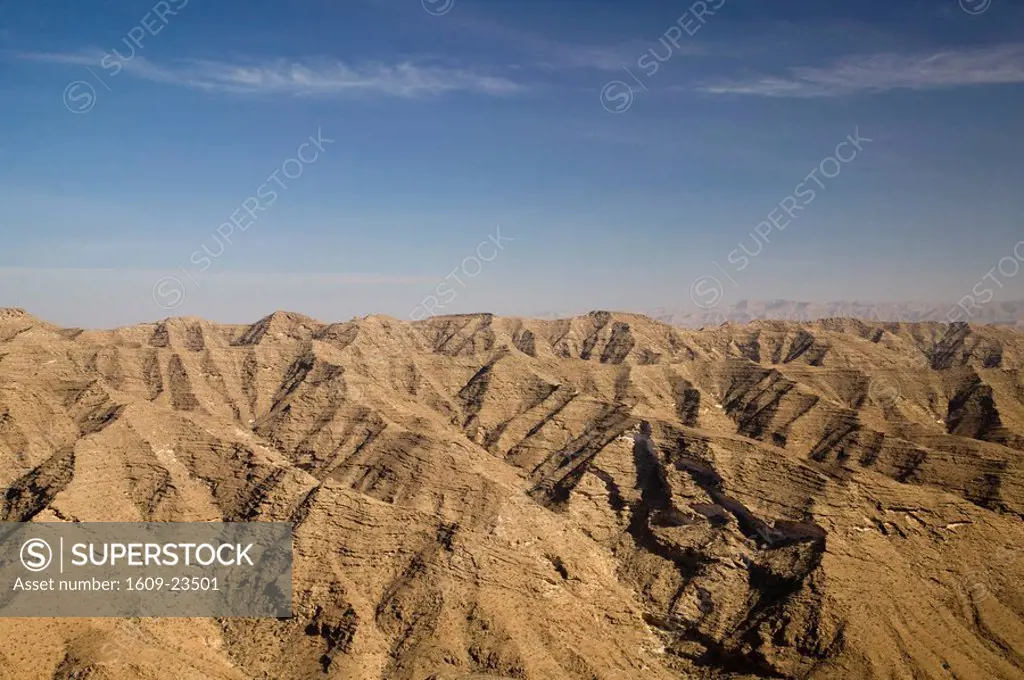 Oman, Dhofar Region, View of the Dhofar Mountains from the Sarfait Road