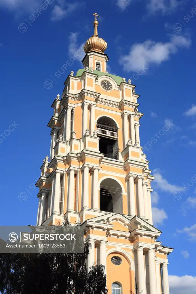 Bell tower of Novospassky monastery, Moscow, Russia