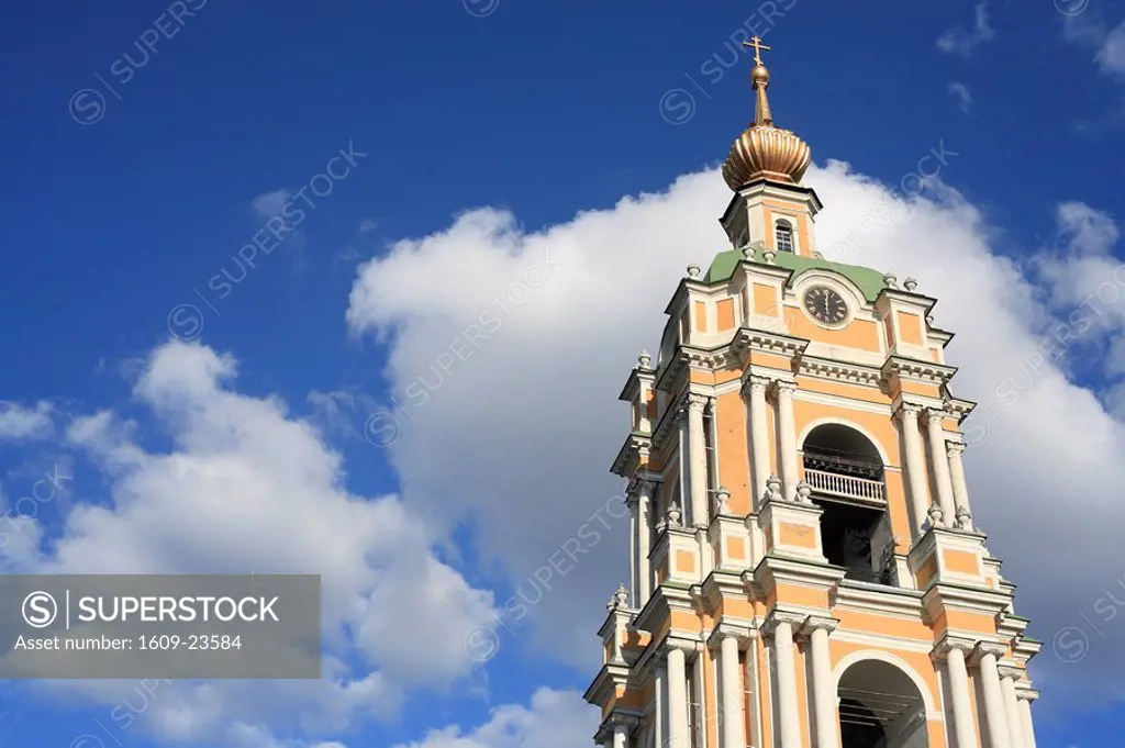 Bell tower of Novospassky monastery, Moscow, Russia