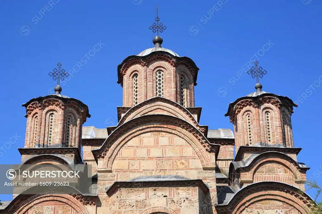 Assumption of the Holy Virgin church of Gracanica Monastery c  1315 near Pristina, Kosovo, Serbia