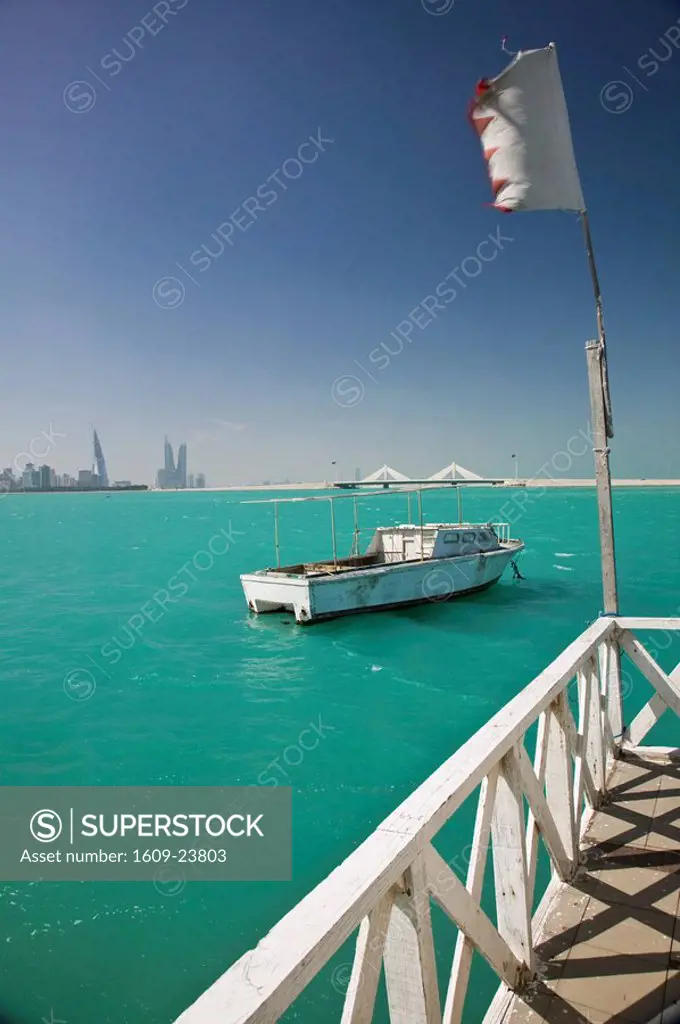 Bahrain, Manama, Manama Skyline from Muharraq