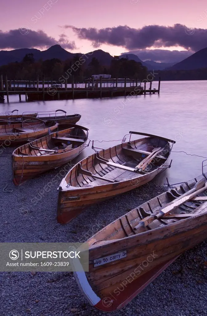 Rowing Boats, Derwent Water, Lake District, Cumbria, England