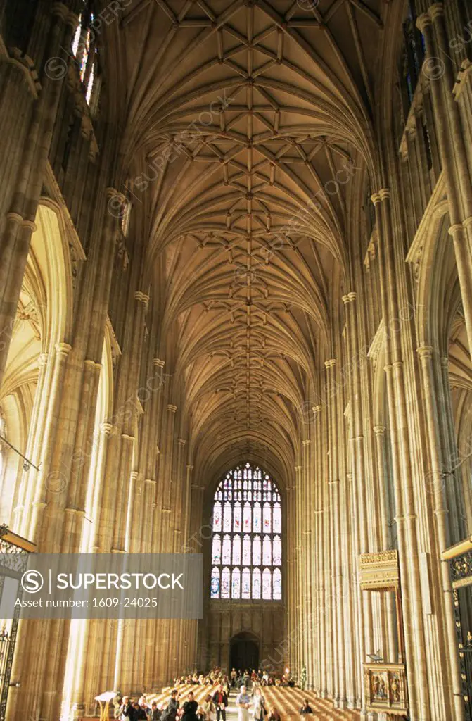England, Kent, Canterbury, Interior of Canterbury Cathedral