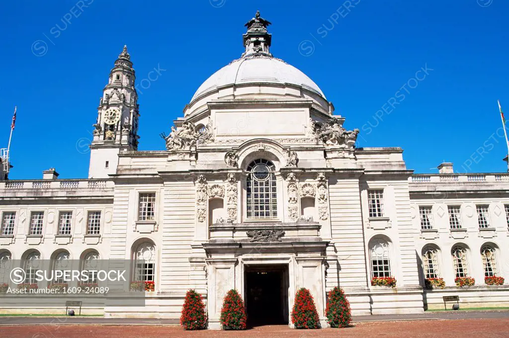 UK, Wales, Monmouthshire, Cardiff, City Hall