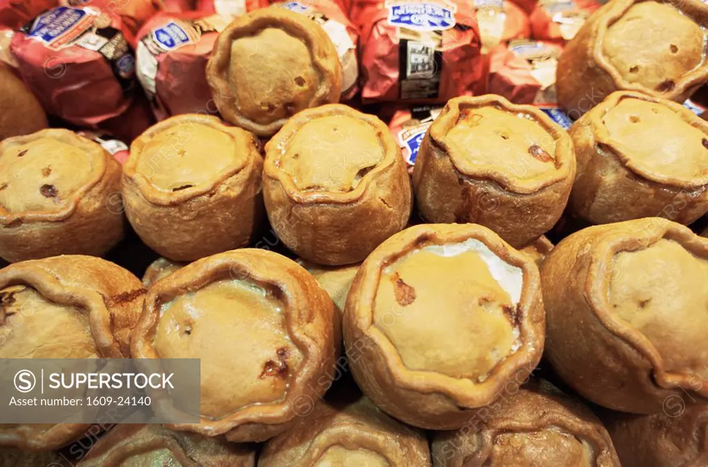 England, Leicestershire, Melton Mowbray, Melton Mowbray Pork Pies in the Olde Pork Pie Shop