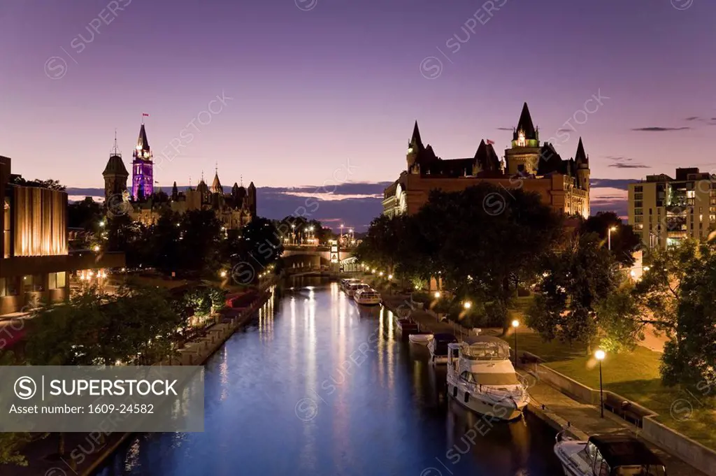 Rideau Canal and Ottawa Skyline, Ottawa, Ontario, Canada