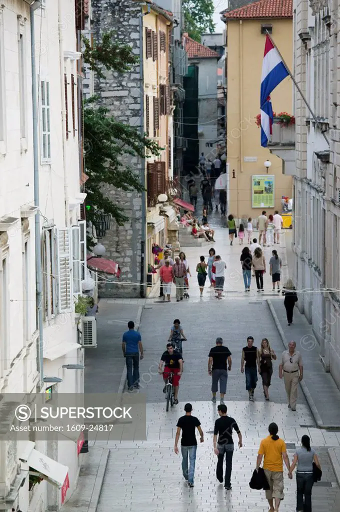 Croatia, Zadar Region, Zadar, Pedestrians in Zadar Old Town