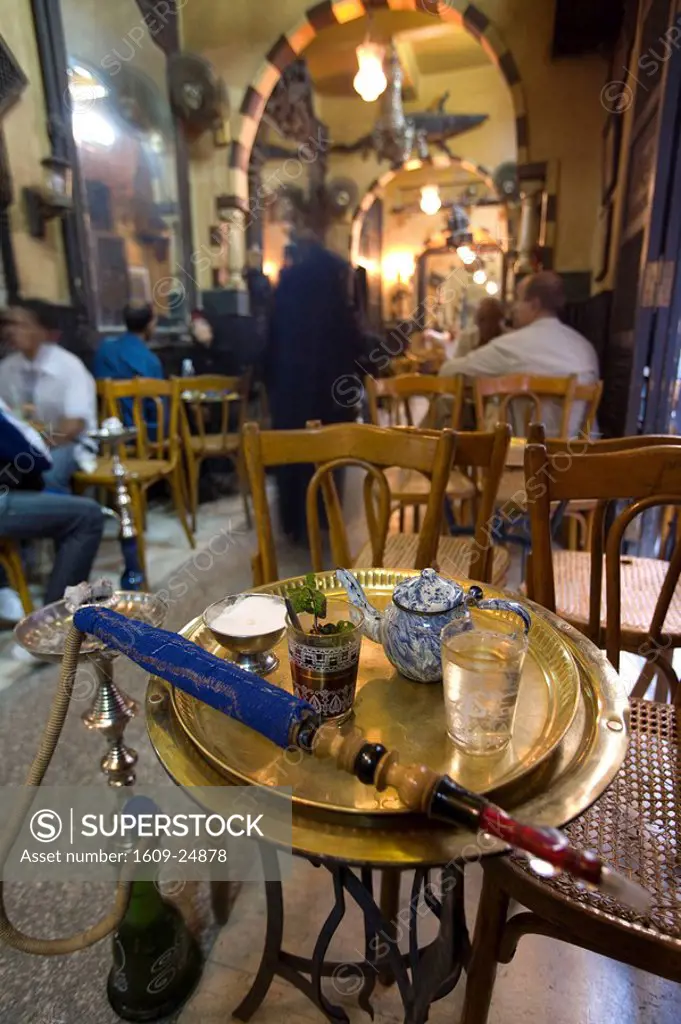 Sheesha at cafe in Old city of Cairo, Egypt