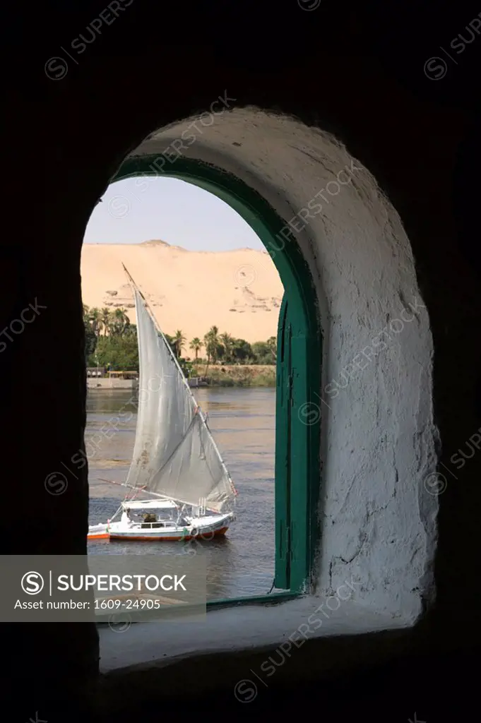 Felucca on River Nile, Elephantine Island, Aswan, Egypt