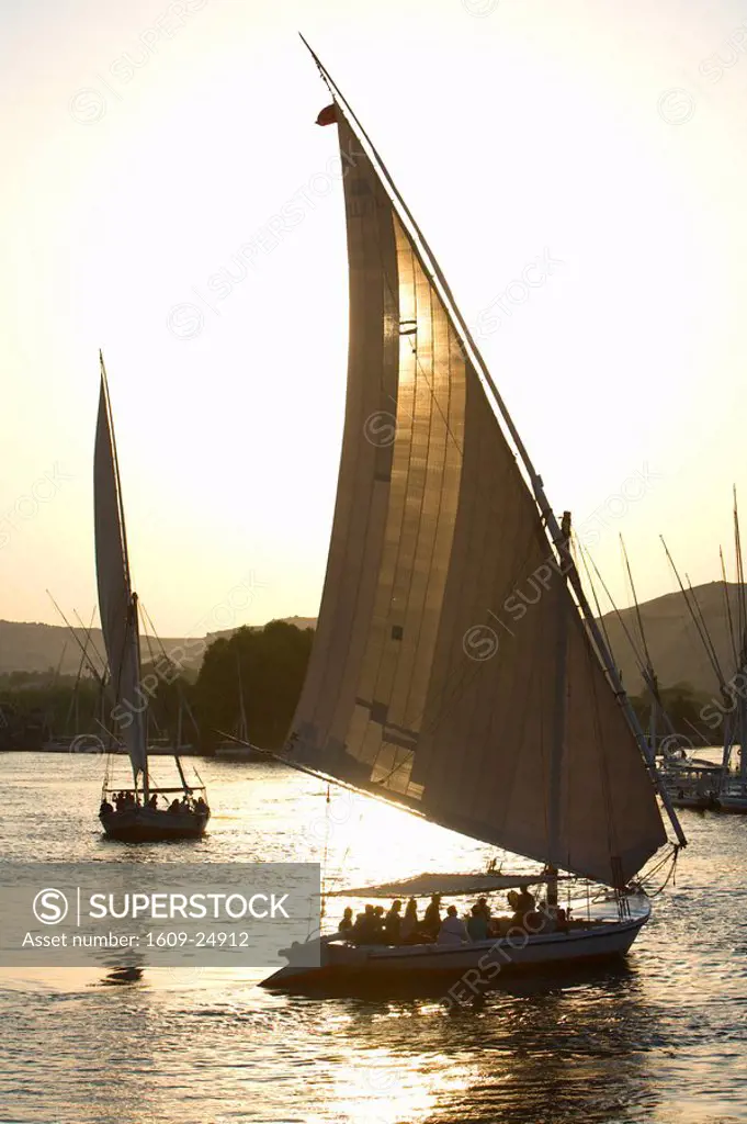 Feluccas, River Nile, Aswan, Egypt