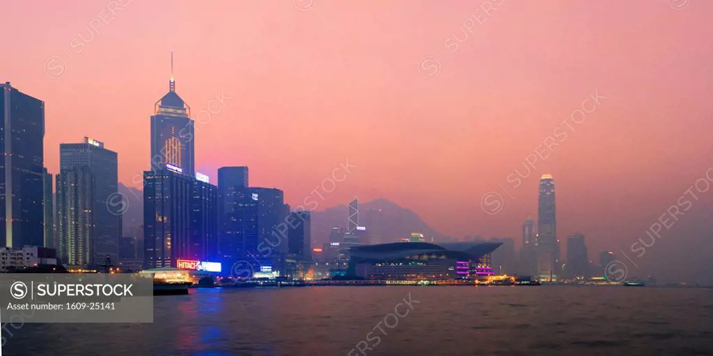 Victoria Harbour and Hong Kong Skyline, Hong Kong, China