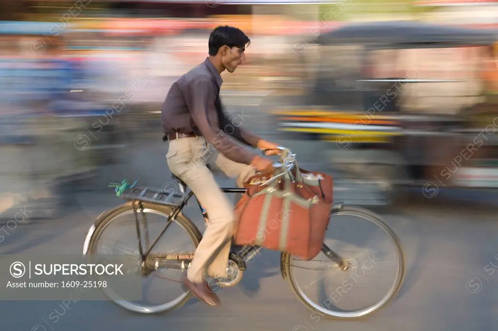 Cyclist, Jaipur, Rajasthan, India