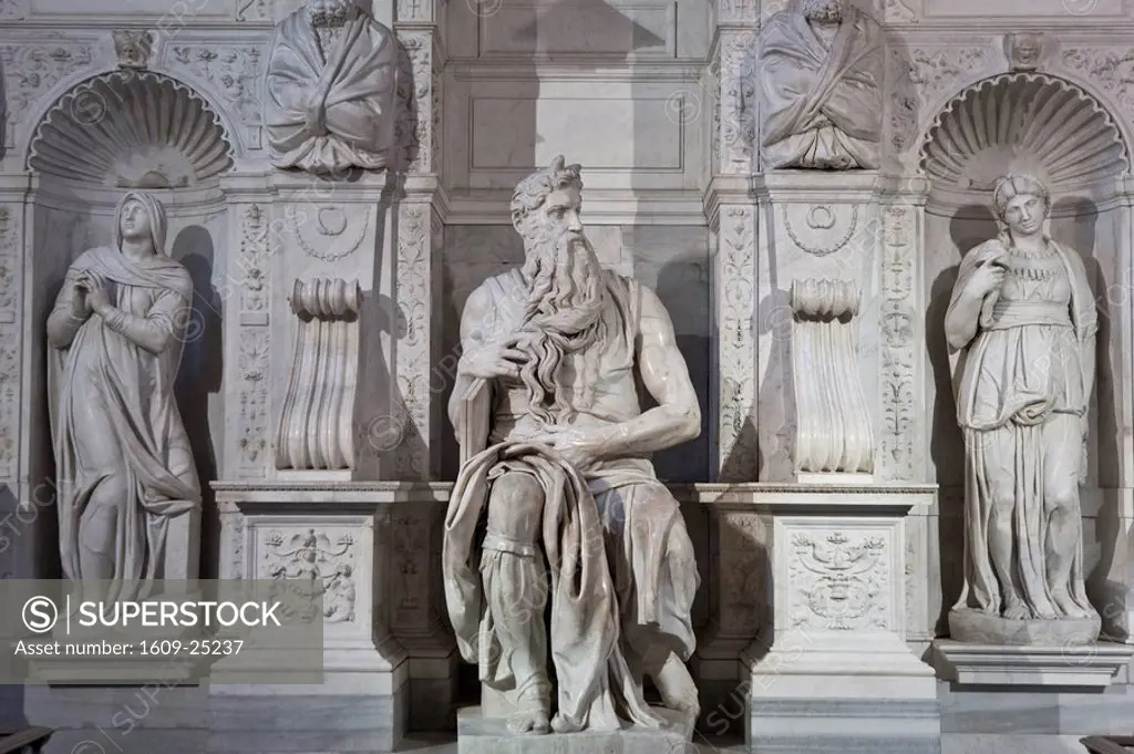 Michelangelo´s Moses inside San Pietro in Vincoli Church, Rome, Italy