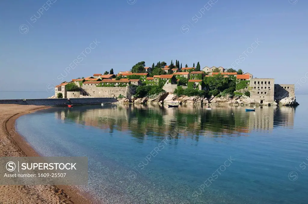 Montenegro, Adriatic coast, Sveti Stefan