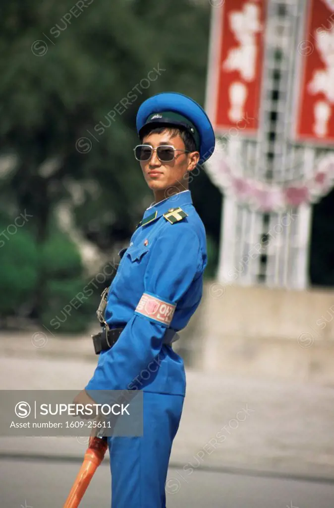 Traffic police, Kaesong, North Korea