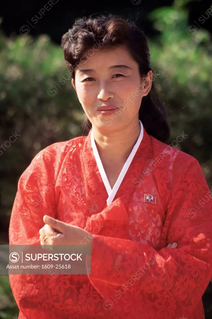 Woman in traditional dress, North Korea
