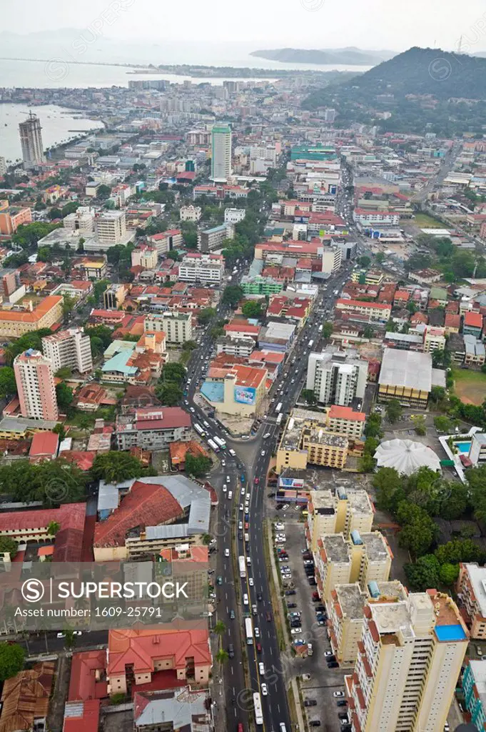 Panama, Panama City, Aerial view of city