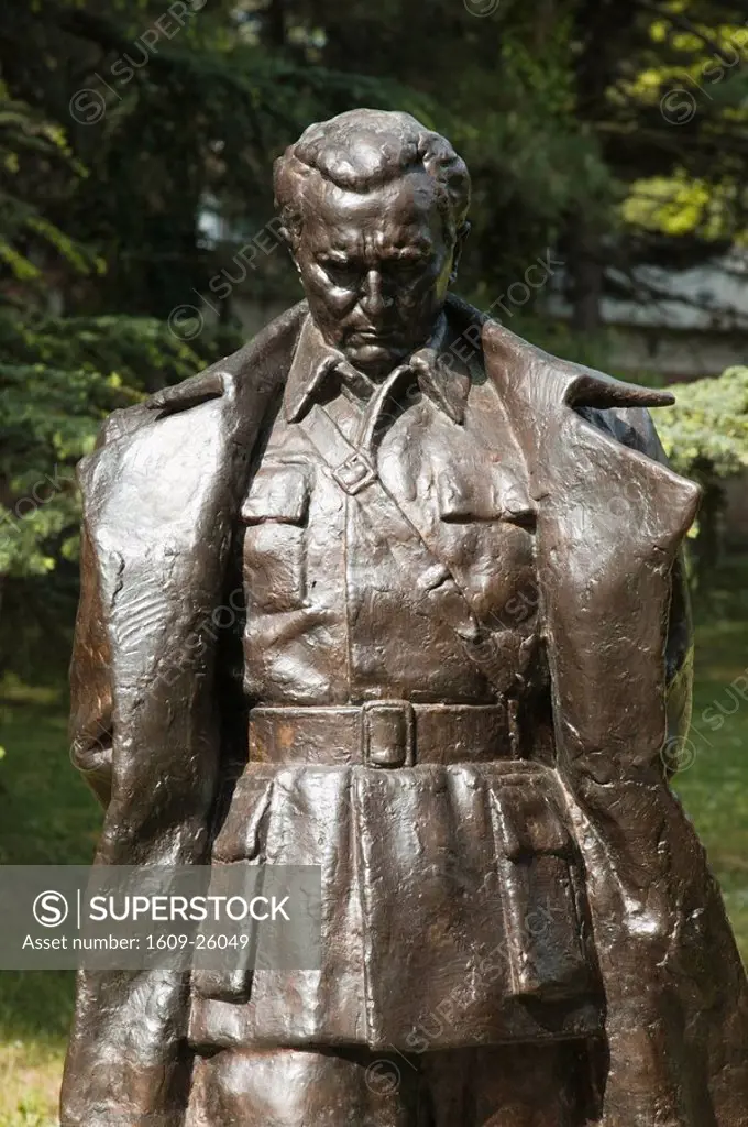Serbia, Belgrade, Statue of of Joseph Broz Tito 1902, 1980 former dictator of Yugoslavia near the House of Flowers