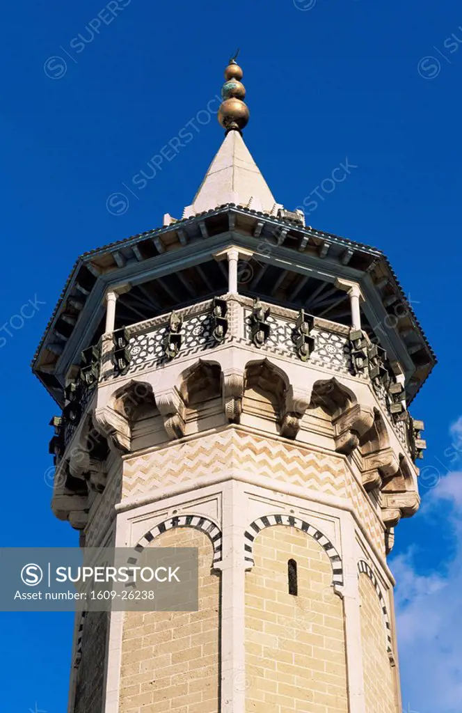 Minaret, Tourbet el Bey Mausoleum, Tunis, Tunisia