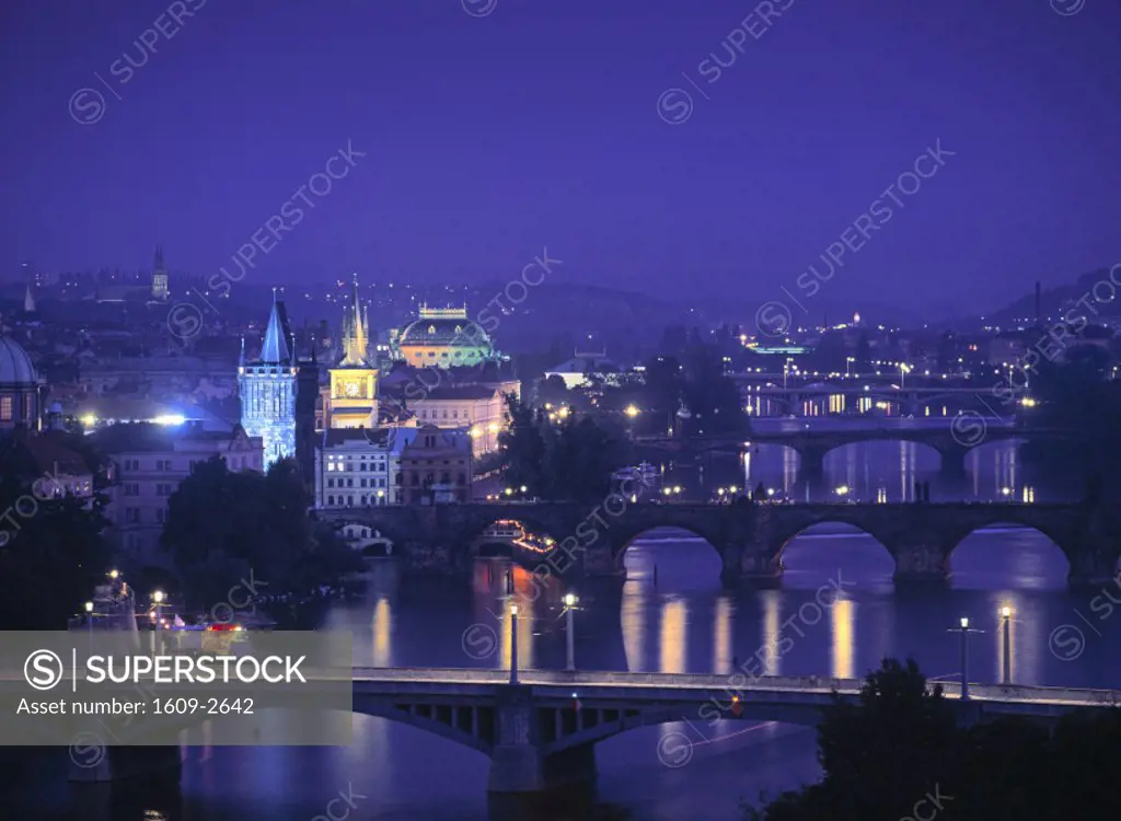 River Vltava & Charles Bridge, Prague, Czech Republic