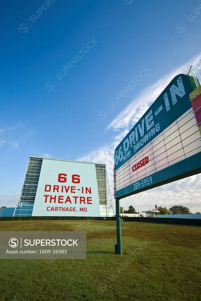 USA, Missouri, Route 66, Carthage, Drive_in Cinema