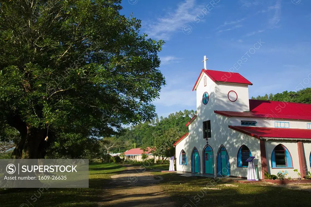Vanuatu, Espiritu Santo Island, Luganville, LA ROSERAIE Village Church