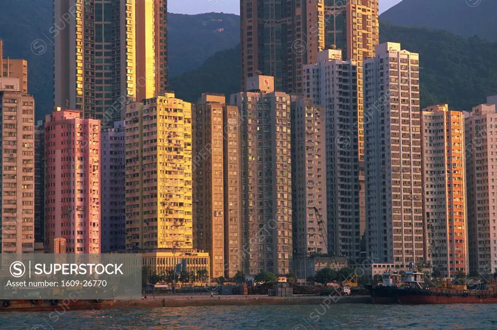 China, Hong Kong, Waterfront Apartment Blocks