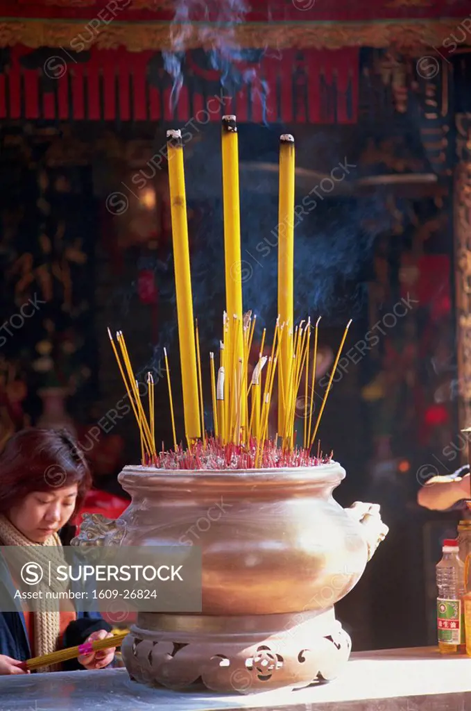 China, Hong Kong, Cheung Chau Island, Incense at Pak Tai Temple