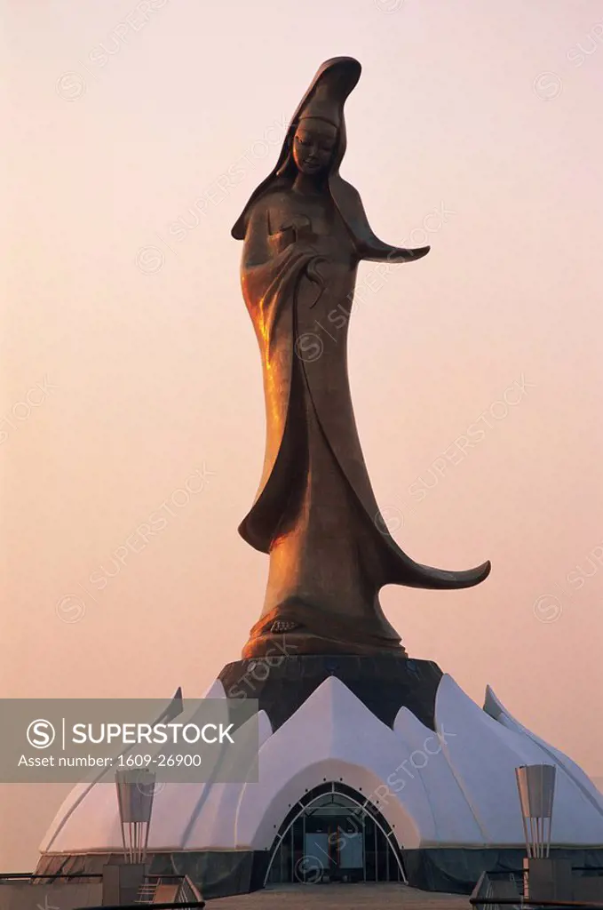 China, Macau, Goddess of Mercy Statue at Dawn