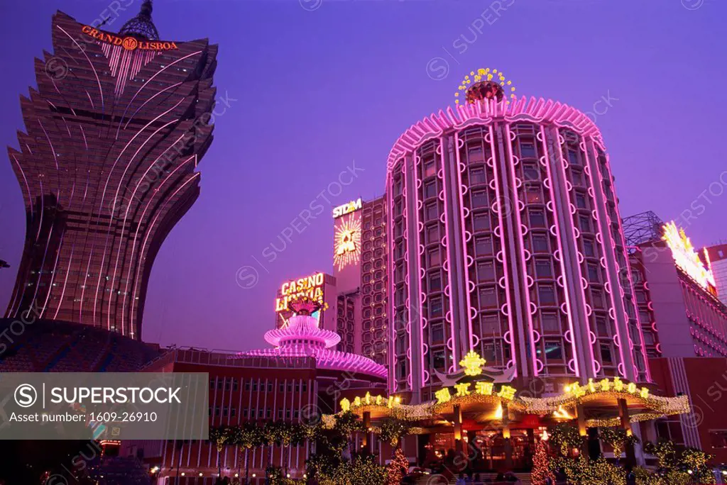 China, Macau, Grand Lisboa and Casino Lisboa Hotel and Casino