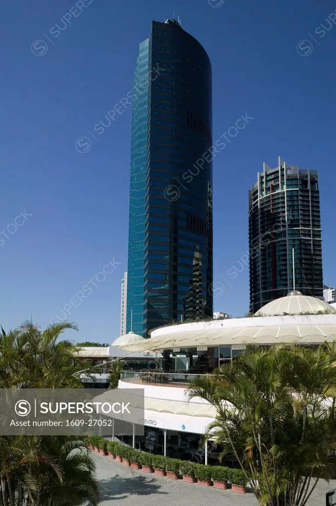 Australia, Queensland, Brisbane, Comaleo Place Tower by Riverside Centre along the Brisbane River